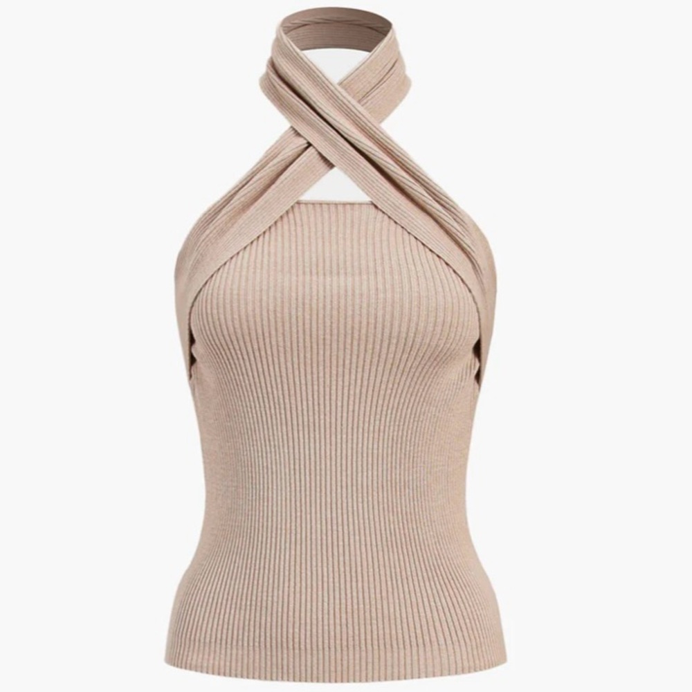 Chestnut Halter Rib Knit Top - Picture 3 of 5